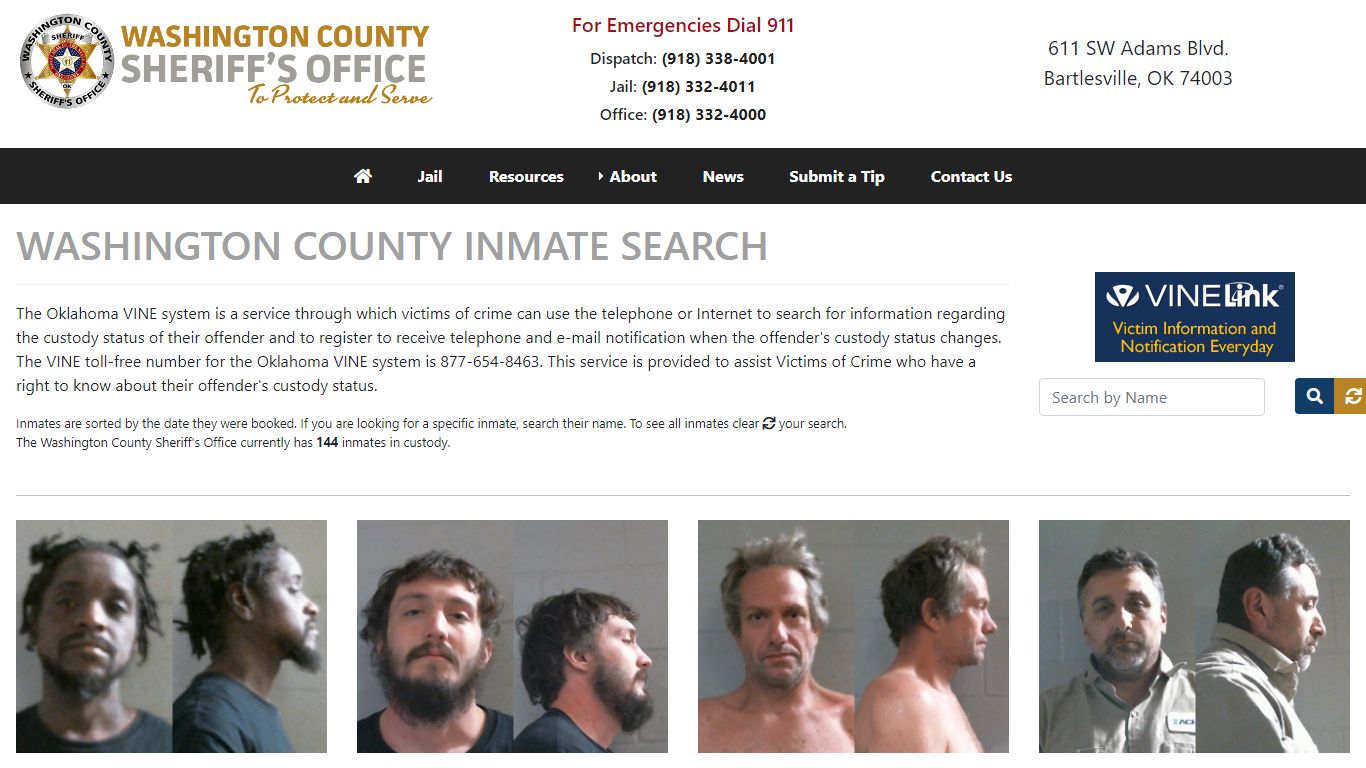 Inmate Search - Washington County Sheriff's Office